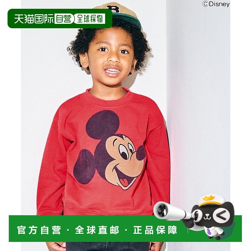 1h可退 日本直邮F.O.KIDS儿童迪士尼角色米奇图案圆领卫衣 11325F