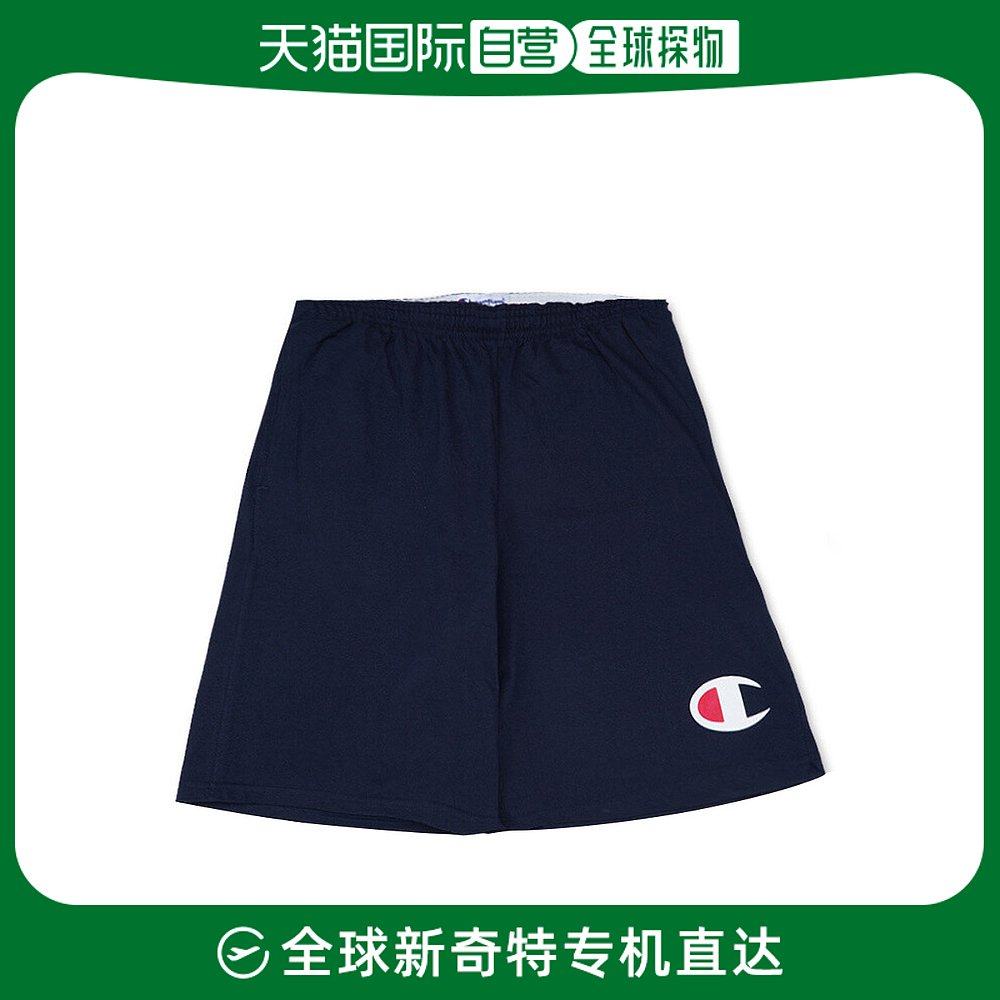 香港直邮Champion冠军男士宽松短裤藏蓝色百搭logo简约复古经典