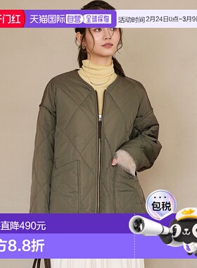 1h可退 日本直邮23区 女装 宽松中绵外套 米勒风格短款设计 CMSWG