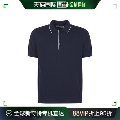 香港直邮潮奢 Canali 康钠丽 男士 Channels 撞色边框 Polo 衫 C0