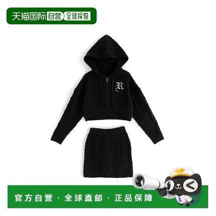 日本直邮日潮 GRL 编织毛衣连帽衫×迷你裙套装 mb1561卫衣裙子