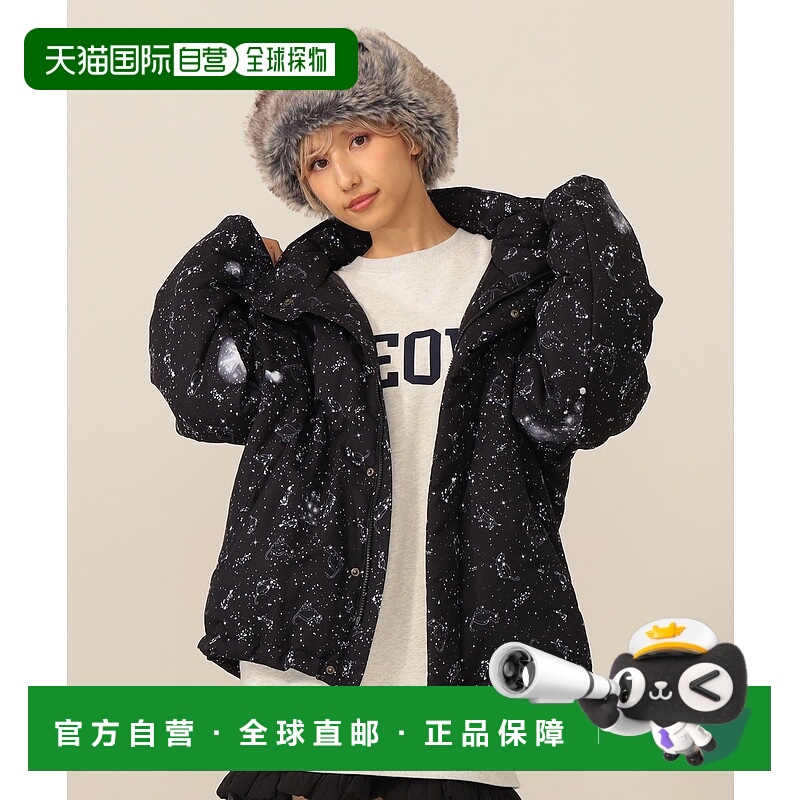 1h可退 日本直邮mmts 女装 宇宙猫座系列 拉链棒球外套 褶绳下摆