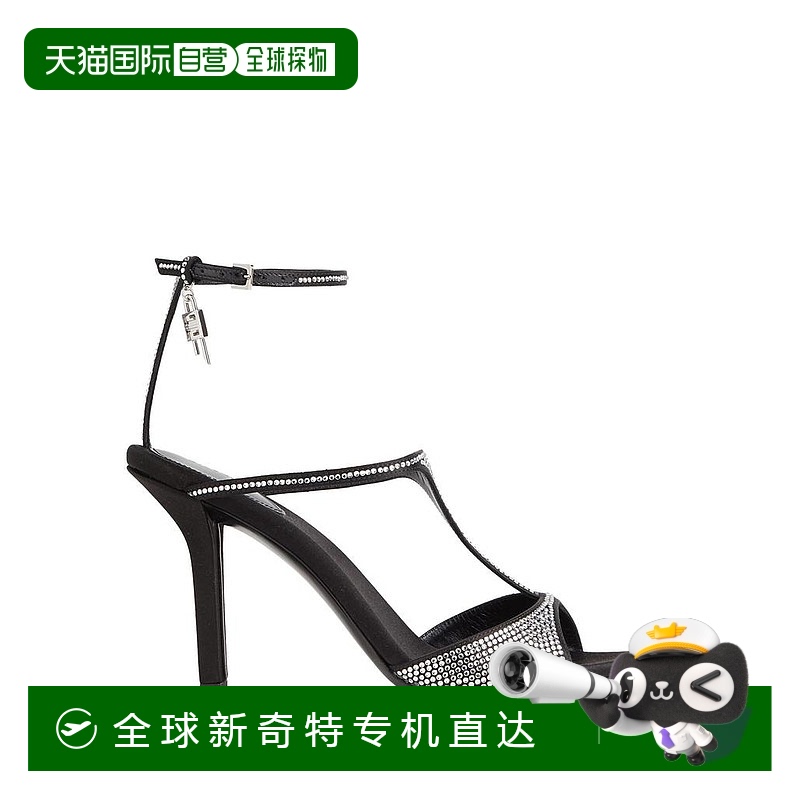 【美国直邮】givenchy 女士 凉鞋纪梵希高跟鞋编织水晶尖头真皮