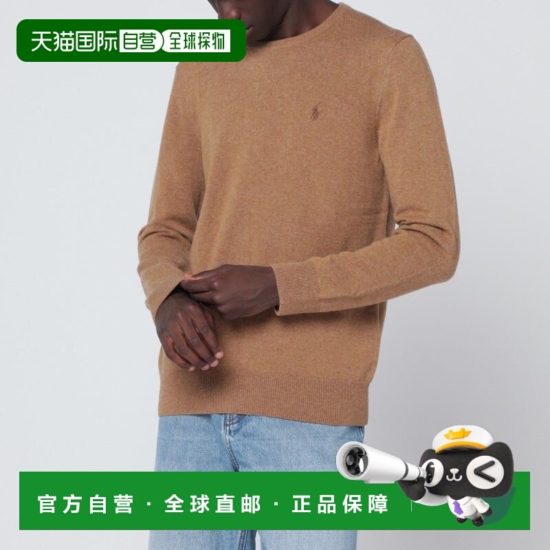 香港直邮Polo Ralph Lauren Polo 拉夫 劳伦 男士 浅褐色羊毛毛衣,男装,针织衫/毛衣,淘宝优惠券,粉丝福利购,淘宝优惠卷