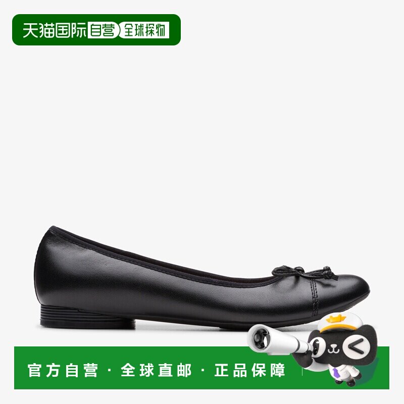 日本直邮Clarks 26177353 Loreleigh Rae（黑色皮革）鞋女鞋单鞋