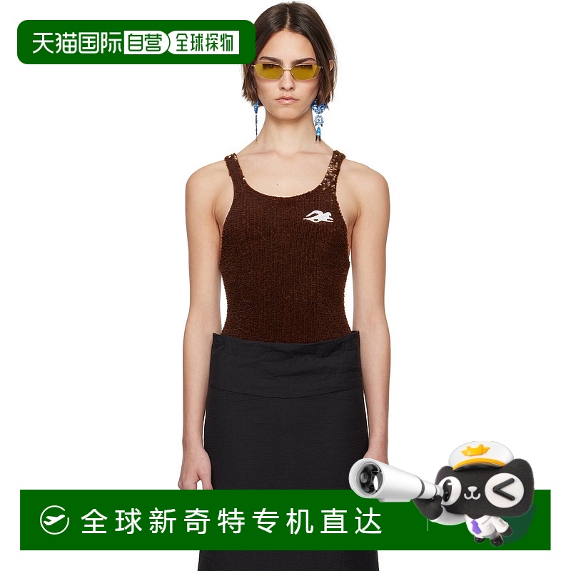 1h可退 香港直邮潮奢 Tory Burch 托里 伯奇 女士 独家发售棕色亮