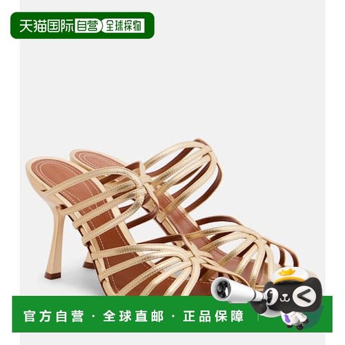 1h可退 香港直邮潮奢 ZIMMERMANN 女士 Aura 85 皮质凉拖高跟凉鞋