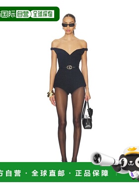 1h可退 香港直邮潮奢 Self-Portrait 女士 珠皮呢连体衣 RS26075J