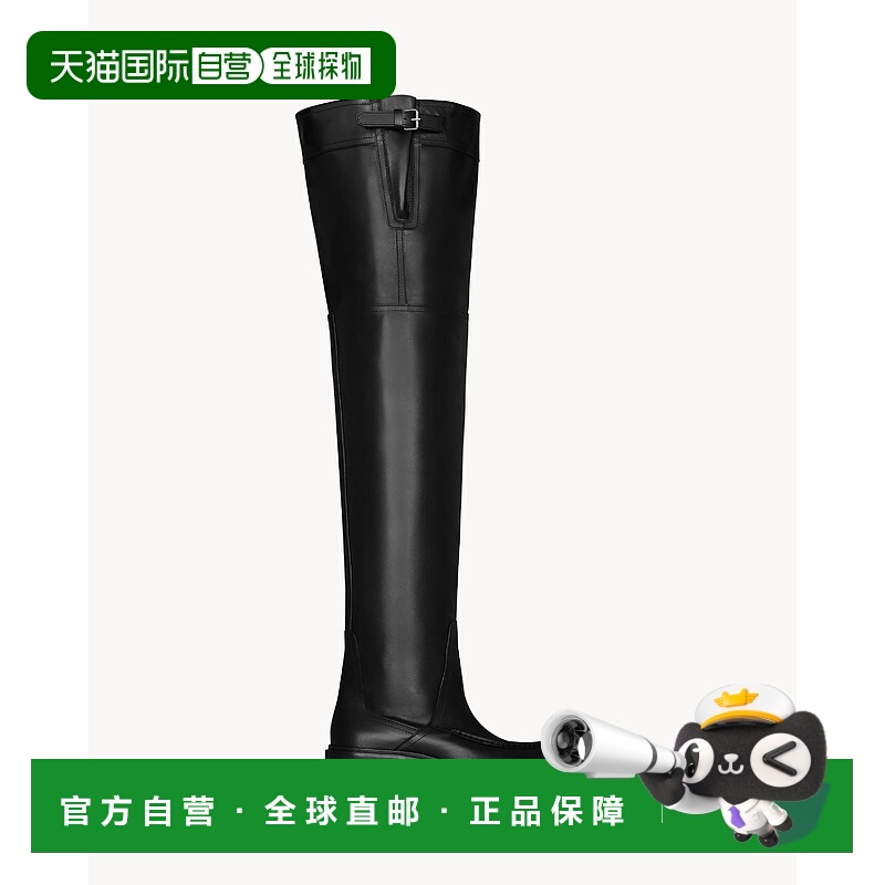 欧洲直邮YSL (2025) JOE 光滑皮革过膝长靴厚底鞋长筒靴