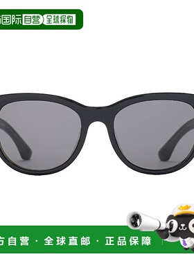 欧洲直邮BURBERRY/博柏利24新款 男女通用黑色醋酸框圆弧形墨镜