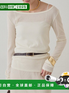 日本直邮Loungedress 女士柔軟長袖罩衫 透膚休閒上衣 LDZ1052306