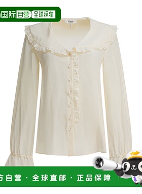 香港直邮Chloe 蔻依 女士 ROSCINI 上衣 CH25WHT78005长袖