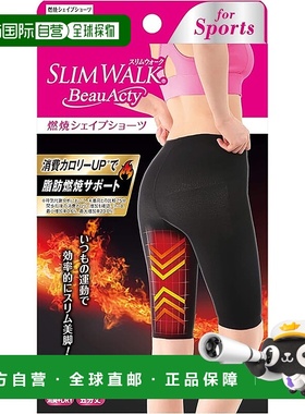 【日本直邮】Slim Walk丝翎 女式修身步行短裤 L 黑色 PH768运动