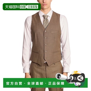 Eaton Modern Fit 自营Paisley beige Gray Vest 美国奥莱直