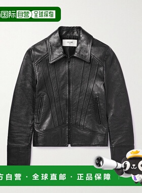 1h可退 香港直邮Celine 思琳 男士 修身拼接皮革夹克 2EG27269L