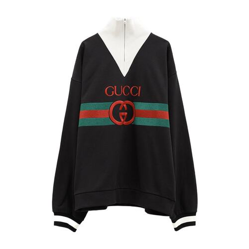 Gucci 徽标拉链卫衣 727929XJE84