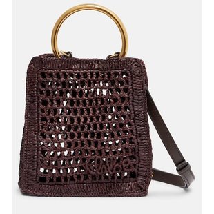 潮奢 Chloe 蔻依 女士 Banana 夏季迷你拉菲草编织斜挎包