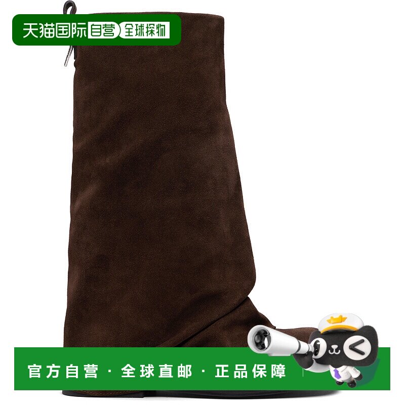 1h可退 香港直邮The Attico 女士 棕色 Robin Combat 中筒靴 260W