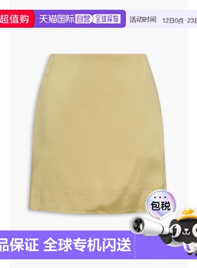 1h可退 香港直邮潮奢 toteme 女士 缎面绉纱迷你半身裙 243WRB020