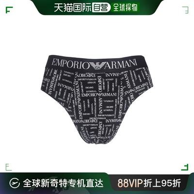 香港直邮EMPORIO ARMANI 男士黑色印花棉质内裤 39-111504-5P508-