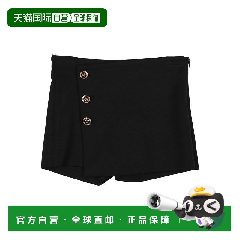 香港直邮versace 女童 短裤童装 black黑色 舒适时尚,童装/婴儿装/亲子装,裤子,淘宝优惠券,粉丝福利购,淘宝优惠卷