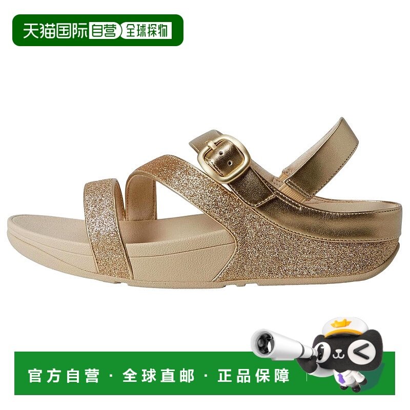 自营FitFlop Skinny II Glitterdust Z-Strap Sandals Platino  J