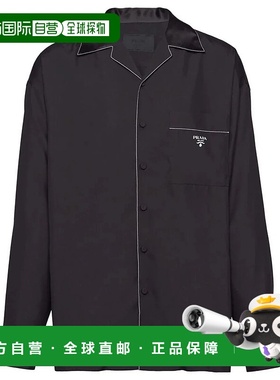 香港直邮PRADA 男士衬衫 SC737SOOO10HX0002 SS2024 黑色 Prada C