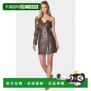 One Shoulder Dress Women Blazer Leather 自营Bebe Faux