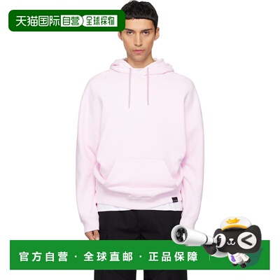 香港直邮Courreges 男士 粉色 Oversized 连帽衫 126JHO049JS0266