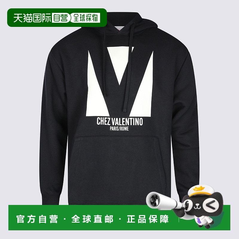1h可退 香港直邮VALENTINO 男士卫衣 6V3MF28NAQA0NO SS2025 黑色
