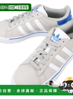 日本直邮阿迪达斯运动鞋校园散装 CAMPUS VULC 灰色两/鞋 白色/蓝