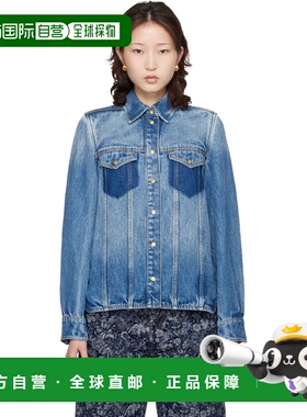 1h可退 香港直邮GANNI 甘尼 女士 蓝色 Light Weight 牛仔衬衫 A1