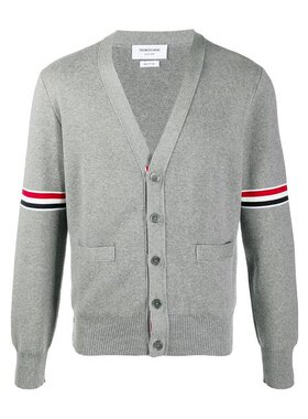 香港直邮Thom Browne 4-Bar 三色条纹开衫 MKC310AY3007