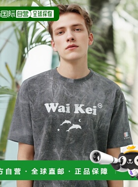 韩国直邮WAIKEI海豚小狗印花百搭休闲24新款T恤YK21SSST07