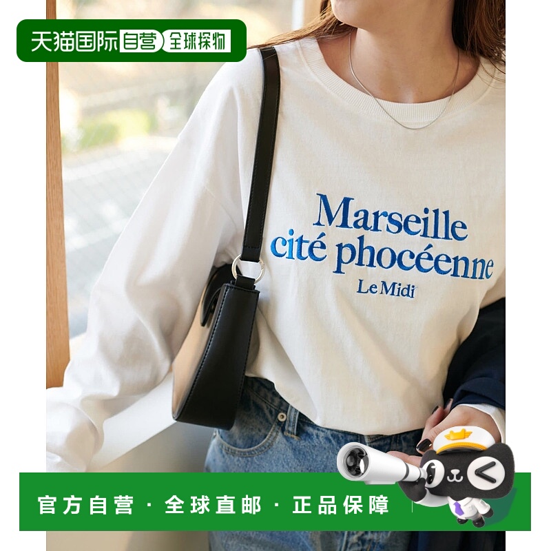 1h可退 日本直邮Discoat 女装 US棉 刺绣 logo 长袖T恤 DCZ105210