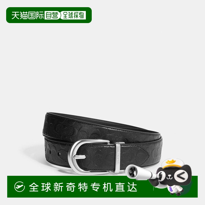 1h可退 【】Coach蔻驰 女士 腰带牛皮双面皮带经典