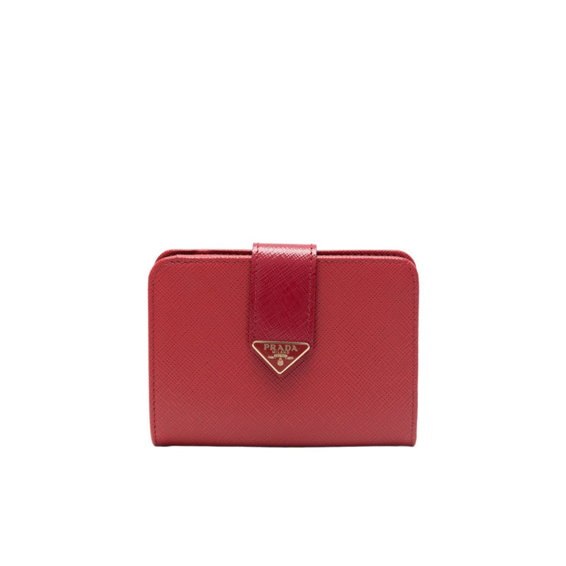 PRADA 女士钱包 1ML0182C7XF068Z SS2025 红色 双折钱包