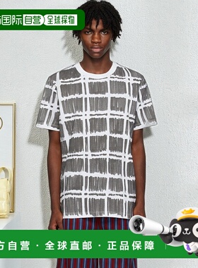 香港直邮Marni 玛尼 男士 黑色格纹 T 恤 HUMU0198PIUSCV59