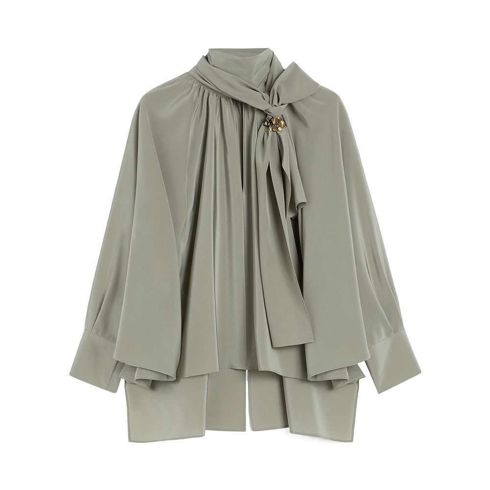 MAX MARA 女士外套 1116085106027 AW2025 军绿色 长袖衬衫