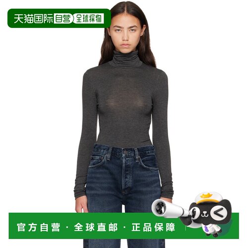 香港直邮AGOLDE 女士 灰色 Pascale 高领衫 A72381902(HE内搭