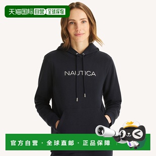 美国奥莱直发 蓝色 自营Nautica女式 羊毛标志连帽衫