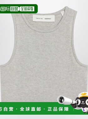 香港直邮Essentials 女士 greige 罗纹短款上衣 192SP257691FWTI