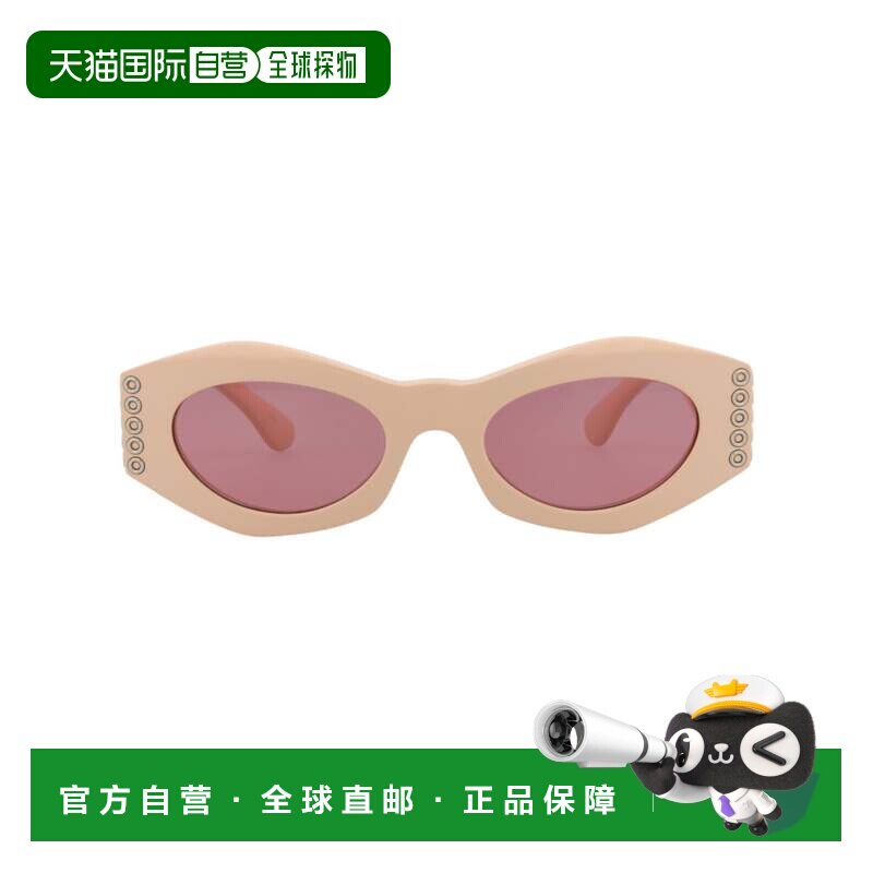 自营alaia圆框醋酸纤维太阳眼镜-粉色粉色红色 美国奥莱直发配饰