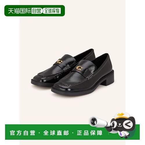 香港直邮COACH 女士休闲鞋 100287339313000 CO 黑色 Loafers皮鞋