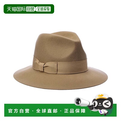 自营bruno magli布鲁诺 马格利羊毛毡Fedora-棕色 美国奥莱直发