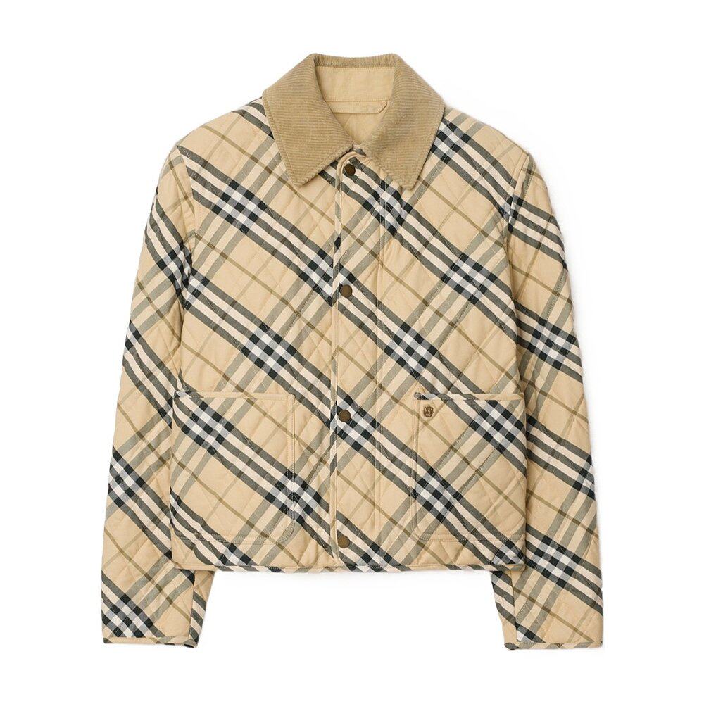Burberry 短款格纹绗缝棉服 80999331