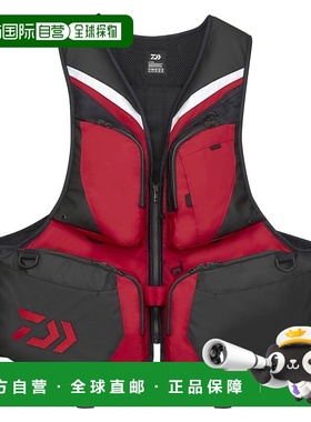 日本直邮Daiwa 救生衣 DF-3324JM 浮动警报背心 M 红色