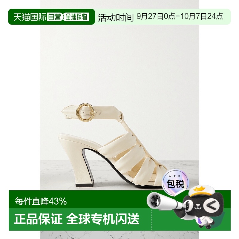1h可退 香港直邮KHAITE 女士 Perth 皮革凉鞋 F3050784 white白色