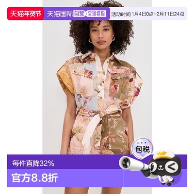 香港直邮ZIMMERMANN 女士 Ascension 翻边连体衣连体裤