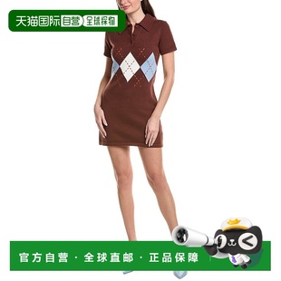 Polo Argyle Mini Dress 美国奥莱 自营English brown Factory